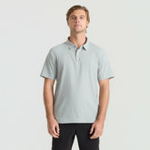 Bless Up Breathable Stretch Polo Shirt in Grey