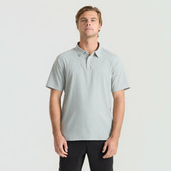 Bless Up Breathable Stretch Polo Shirt in Grey