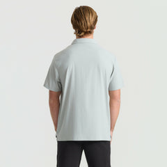 Bless Up Breathable Stretch Polo Shirt in Grey