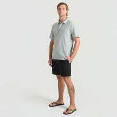 Bless Up Breathable Stretch Polo Shirt in Grey