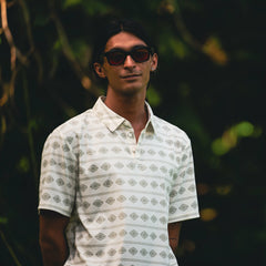 Bless Up Breathable Stretch Polo Shirt in Unbleached