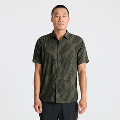 Bless Up Button Up Shirt in Military Kelp