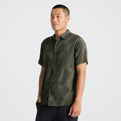 Bless Up Button Up Shirt in Military Kelp