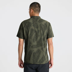 Bless Up Button Up Shirt in Military Kelp