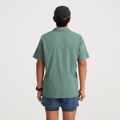 Bless Up Trail Button Up Shirt in Slate Green