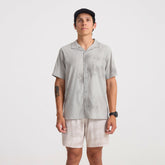Bless Up Trail Button Up Shirt in Ghost Grey