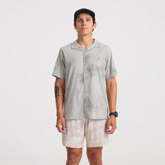 Bless Up Trail Button Up Shirt in Ghost Grey