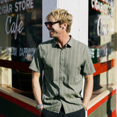 Bless Up Breathable Stretch Shirt in Military Stripes