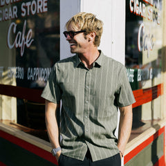 Bless Up Breathable Stretch Shirt in Military Stripes