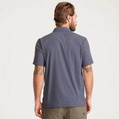 Bless Up Breathable Stretch Polo Shirt in Slate