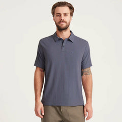 Bless Up Breathable Stretch Polo Shirt in Slate