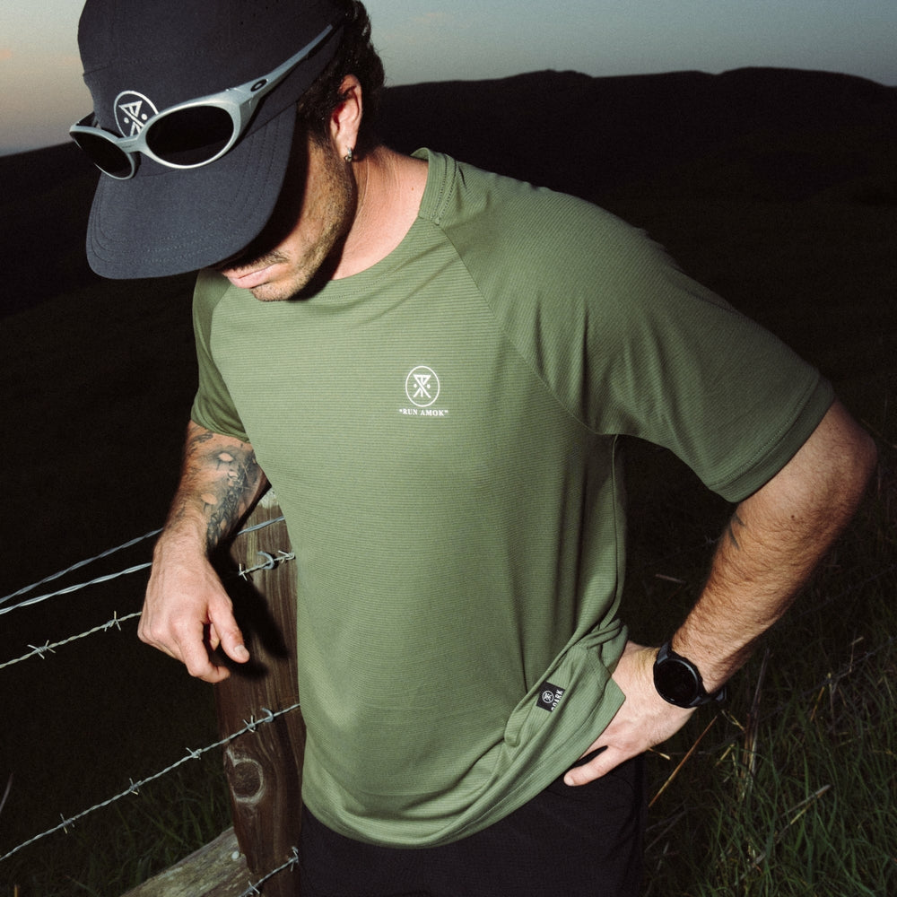 Alta Elite Trail Short Sleeve Tee in Light Military