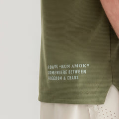 Alta Elite Trail Short Sleeve Tee in Light Military