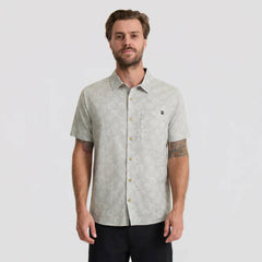 Journey Short Sleeve Button Up Shirt in Grey