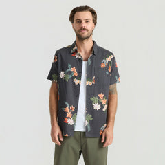Journey Short Sleeve Button Up Shirt in Ivory