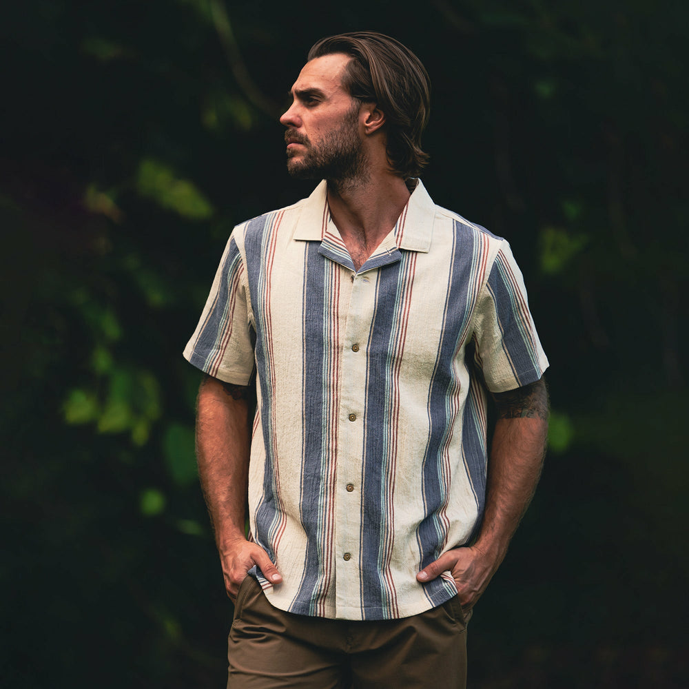 Gonzo Short Sleeve Button Up Shirt in Ivory