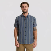 Crosswinds Button Up Shirt in Neptune