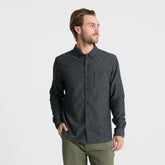 Scholar Chambray Button Up Shirt in Black