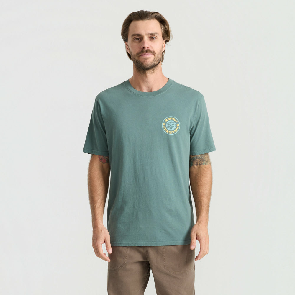Goin Global Premium Tee in Slate Green