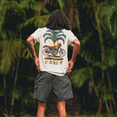 Moto Palm Premium Tee in Off White
