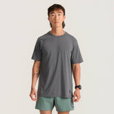 Mathis Active Short Sleeve Tee in Charcoal