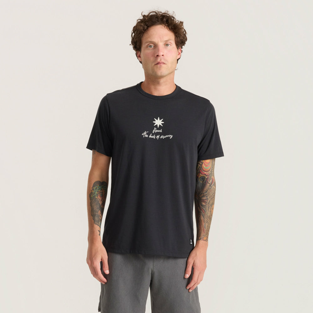 Mathis Active Short Sleeve Tee in Chaos Black