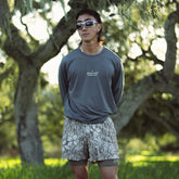 Mathis Active Long Sleeve Tee in Charcoal
