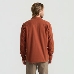 Crossroads Organic Cotton Flannel in Red Clay Herringbone