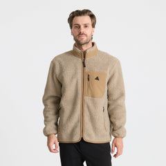 Campover Fleece Zip Hoodie in Khaki