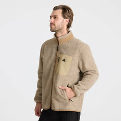 Campover Fleece Zip Hoodie in Khaki