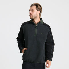 Campover Fleece Mock Hoodie in Onyx