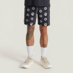 Serrano 7" Active Stretch Shorts in Black Print