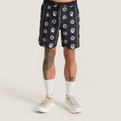 Serrano 7" Active Stretch Shorts in Black Print