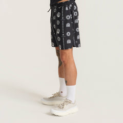 Serrano 7" Active Stretch Shorts in Black Print