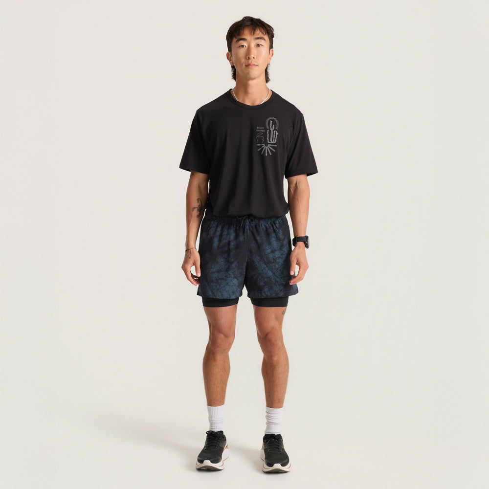 Bommer 3.5" Shorts in Navy Tie Dye
