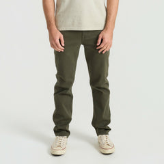 HWY 128 5-Pocket Broken Twill Denim in Military