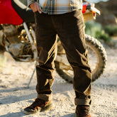 Hwy 128 Cord Denim in Dark Brown