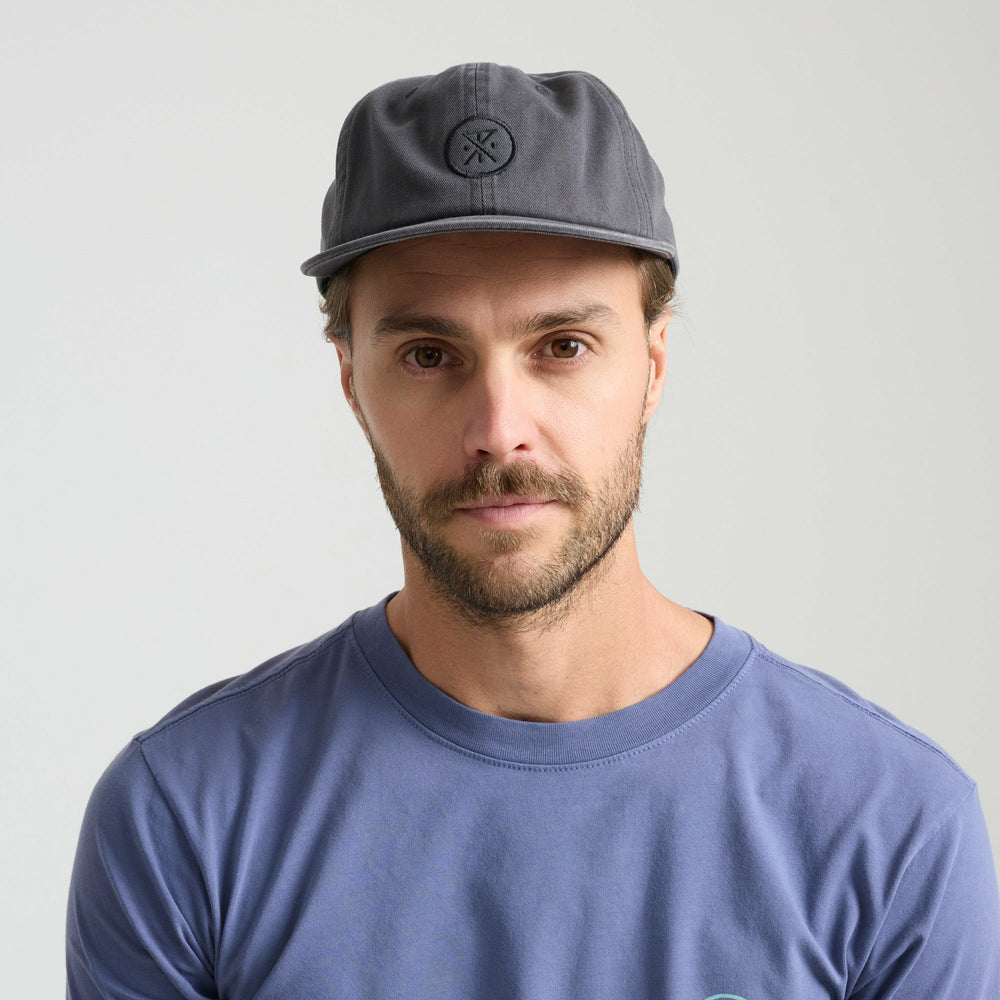 Made To Fade 6 Panel Strapback Hat in Washed Charcoal