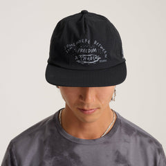 Mathis 5 Panel Strapback Hat in Chaos Black