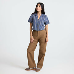 Crosswinds Camp Button Up Shirt in Neptune