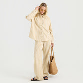 Costa Button Up Shirt in Sand
