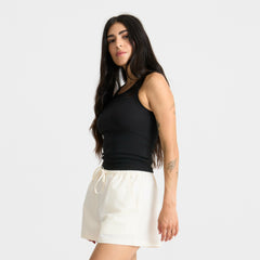 Wind Worn Tank Top in Black