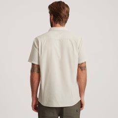 Made To Fade Short Sleeve Button Up Shirt in Washed Bone