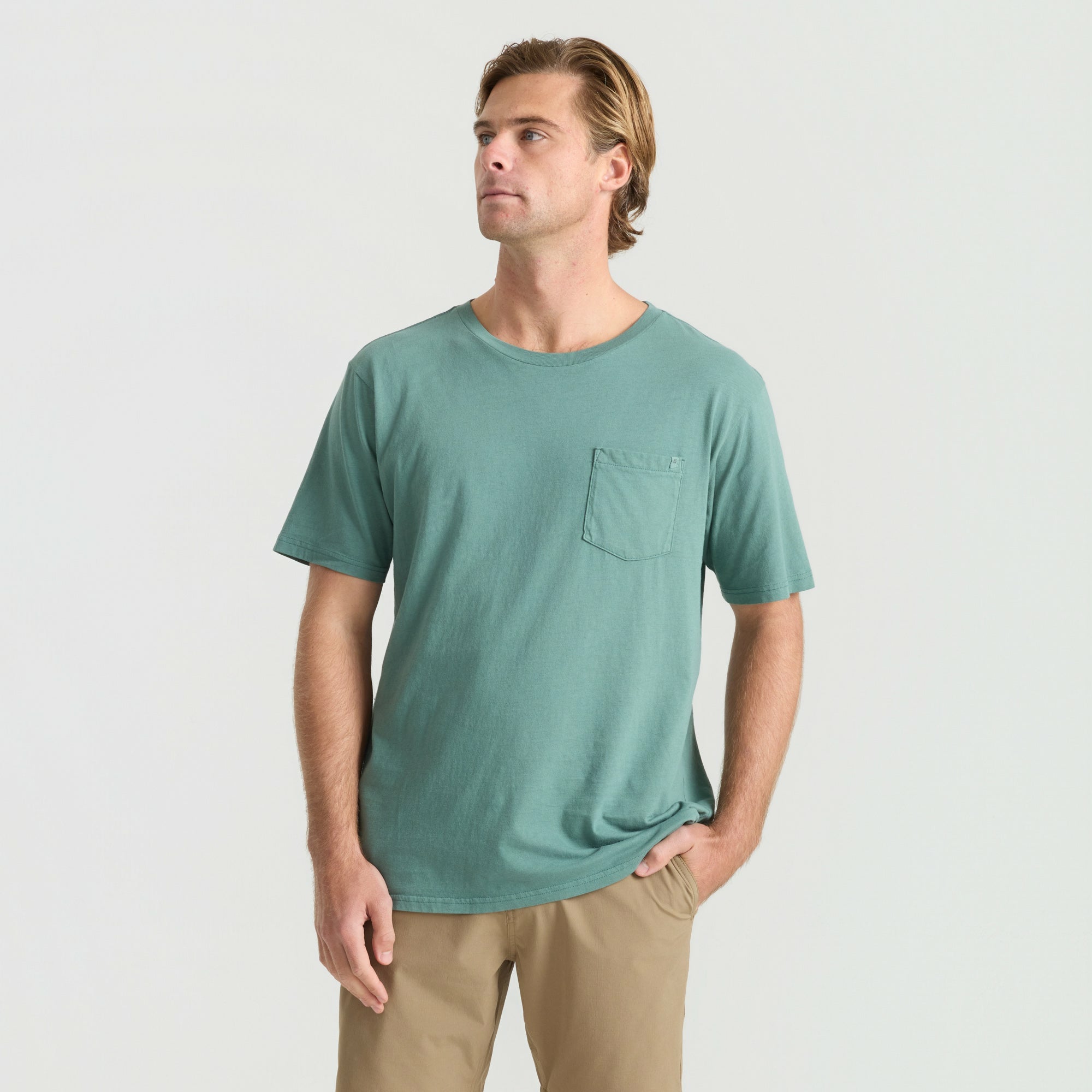 Made To Fade Short Sleeve Tee in Washed Slate Green