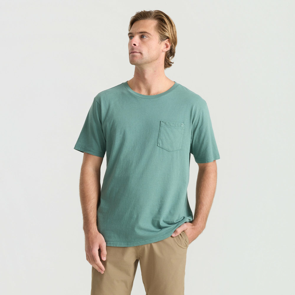Made To Fade Short Sleeve Tee in Washed Slate Green