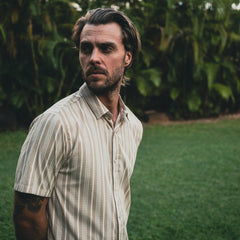 Bless Up Breathable Stretch Shirt in Beige