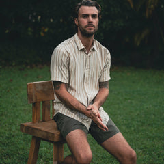Bless Up Breathable Stretch Shirt in Beige