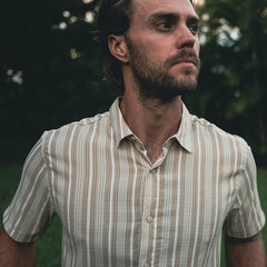 Bless Up Breathable Stretch Shirt in Beige