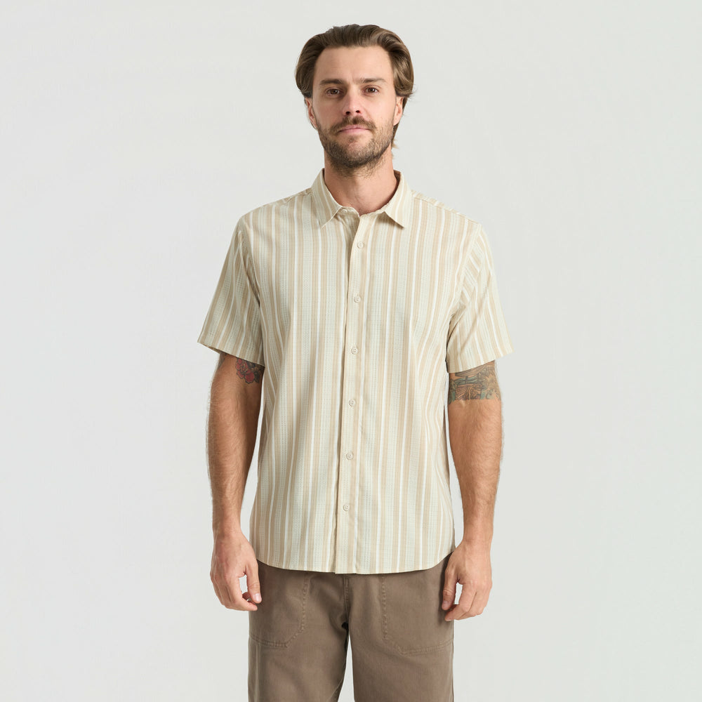 Bless Up Breathable Stretch Shirt in Beige
