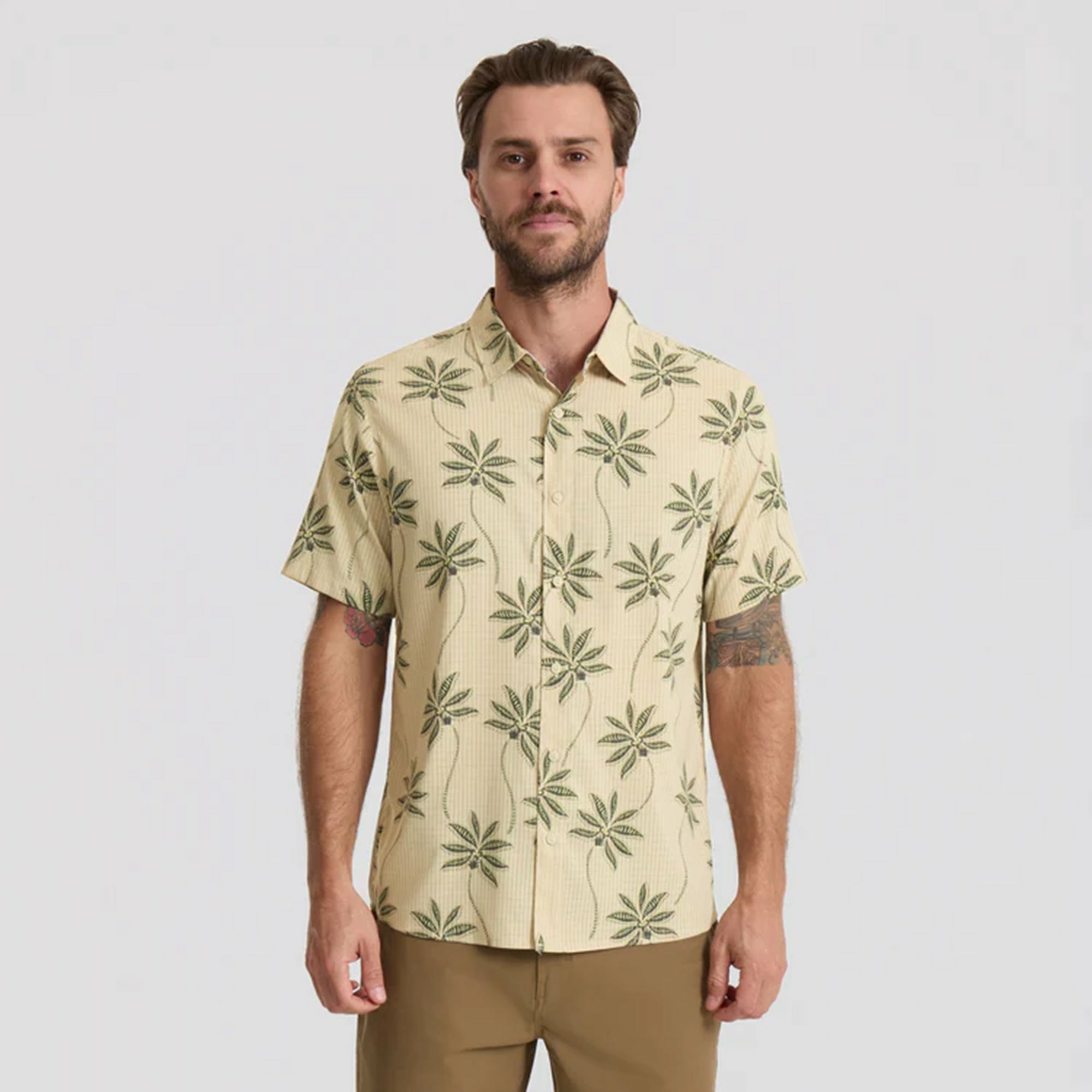 Bless Up Breathable Stretch Shirt in Fossil Print